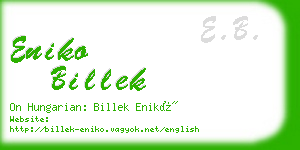 eniko billek business card